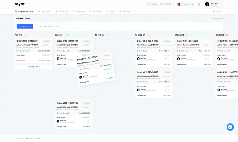 Tayar web development project screenshot